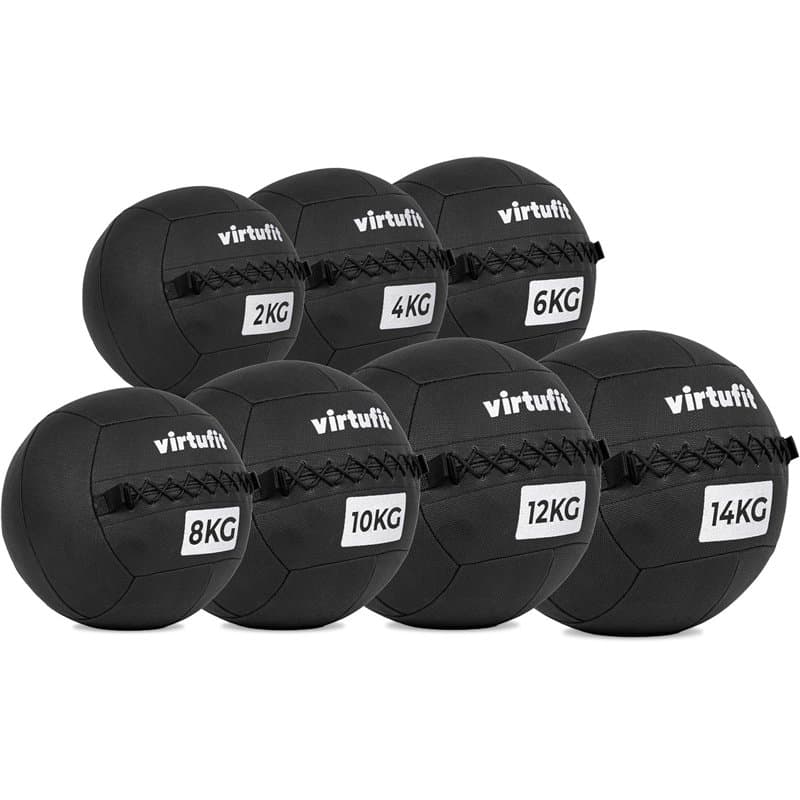 VirtuFit Wall Ball – Médecine ball – 3 kg – Surface antidérapante – Pour entraînement fonctionnel, crossfit et entraînement de t