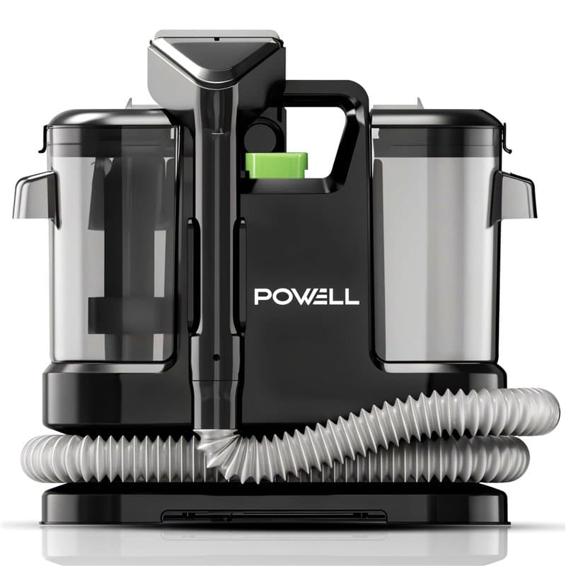Powell Shampouineuse Tapis – 450W – Nettoyeur Haute Pression 13000PA – Réservoir 1,8L – Pour Moquette – Canapé, Voiture – Câble