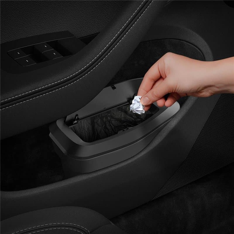 Spigen Tesla Model Y 2025 Juniper Model 3 Highland (2024-2025) Poubelle Voiture avec 50 Sacs, Mini Poubelle pour Rangement dans