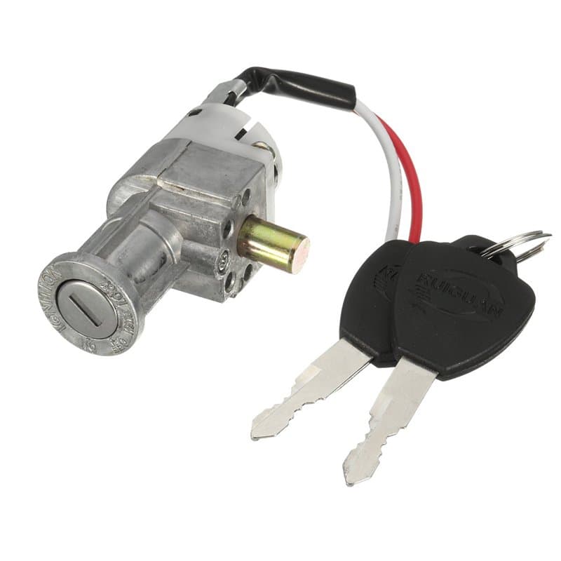 MOMOALA cylindre Batterie Chager Mini Lock avec 2 Clés pour Moto Scooter Électrique Vélo E-Bike, Argent