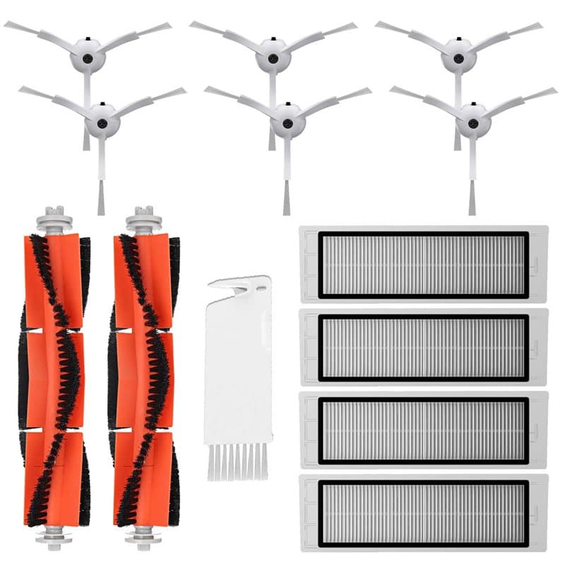 MIRTUX Kit de Rechange Compatible avec Xiaomi Mi Robot 1 et 2 (Non MOP). Pack d'accessoires de Rechange pour Robots aspirateur S