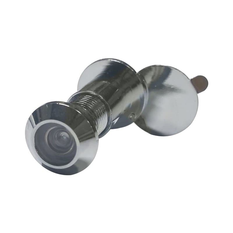 VASALAT 4039 Butée de porte ø 12 mm, grand angle 200°, TS 35-55 mm, laiton chromé,