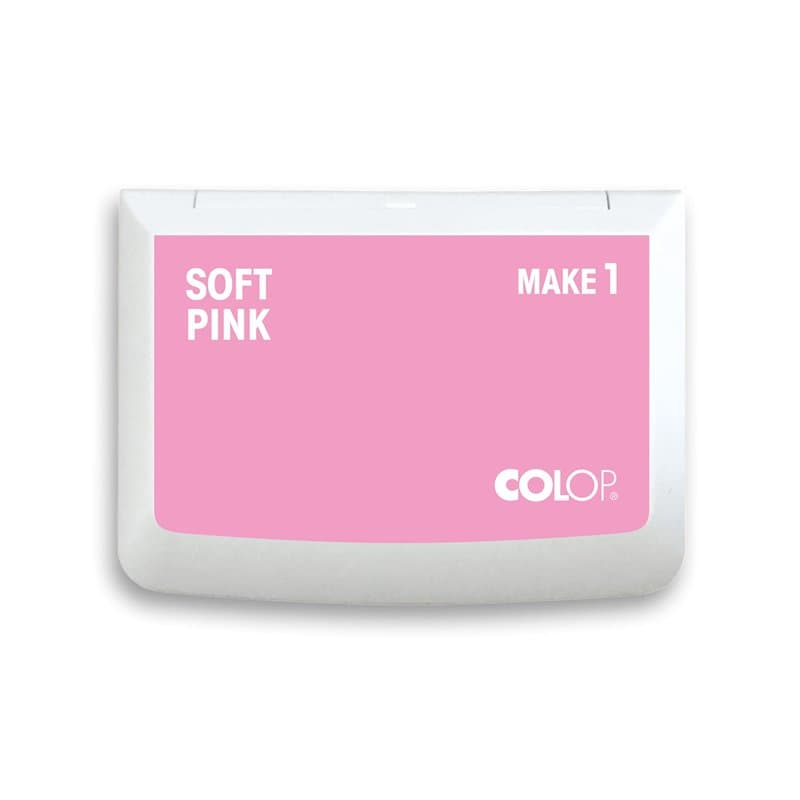 COLOP Tampon encreur MAKE 1 Soft Pink 50 x 90 mm, coussin pour tampon manuel traditionnel