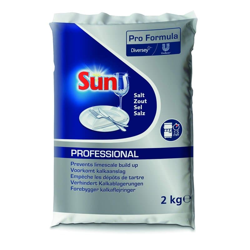 Sun Professionnel Sel Régénérant pour lave vaisselle, 2 kg, Sans parfum