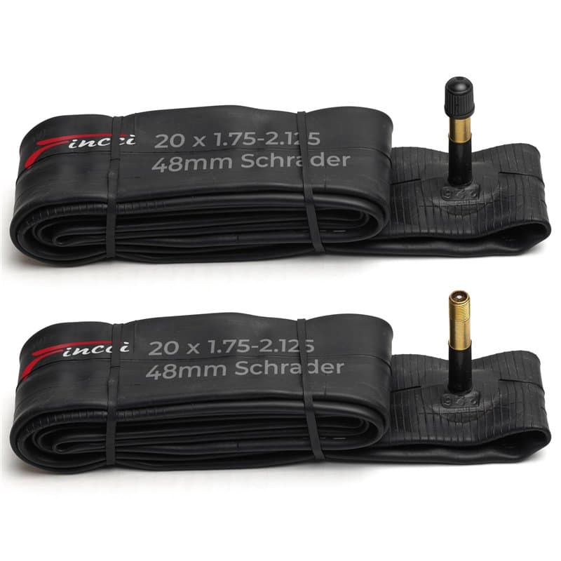 Fincci Сhambres à Air BMX 20 x 1.75 x 1.95 x 2.00 x 2.1 Pouces - Paire Chambre a air 20 Pouces de Valve Schrader 48mm pour Les v