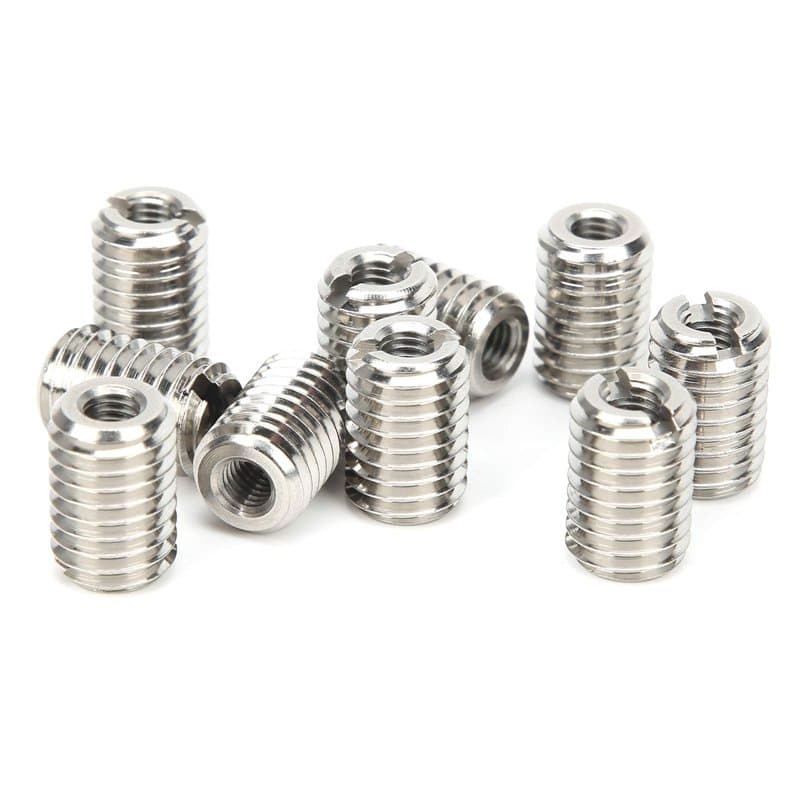 10pcs Filetage Insert écrou Réducteur Raccord de Tuyau Adaptateur Réducteur en Acier Inoxydable Fente Réparation Outil Manchon C