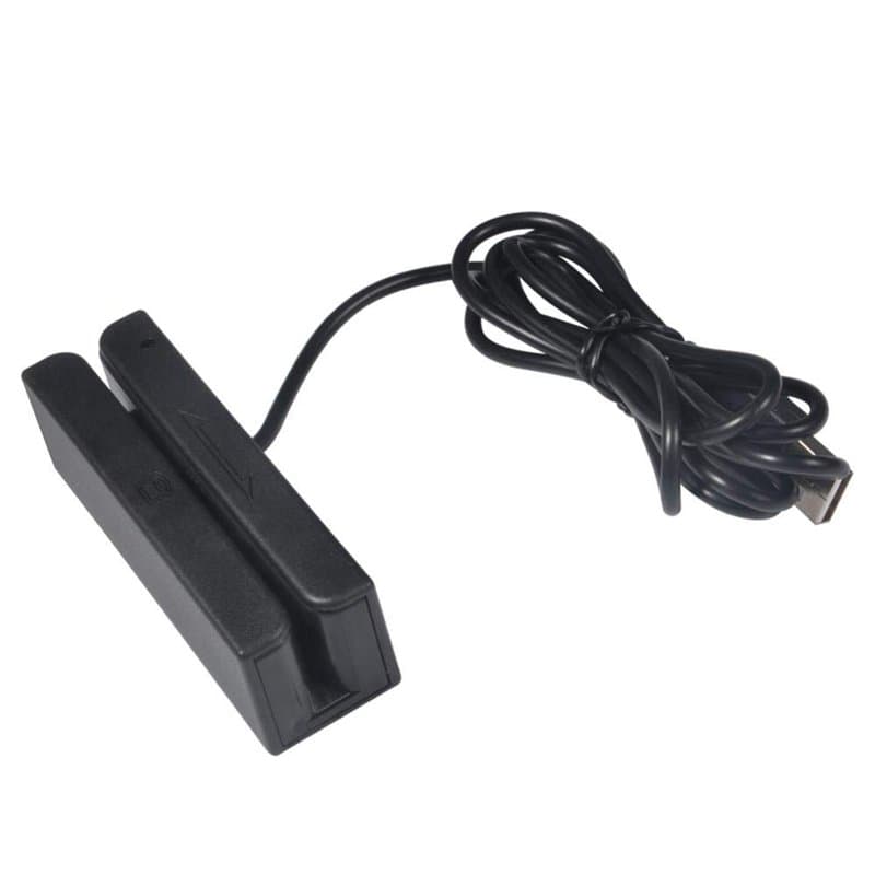 Lecteur de cartes magnétiques, MSR580 Lecteur de cartes USB Mini lecteur de cartes à bande magnétique Mag Hi‑Co Swiper pour Psam