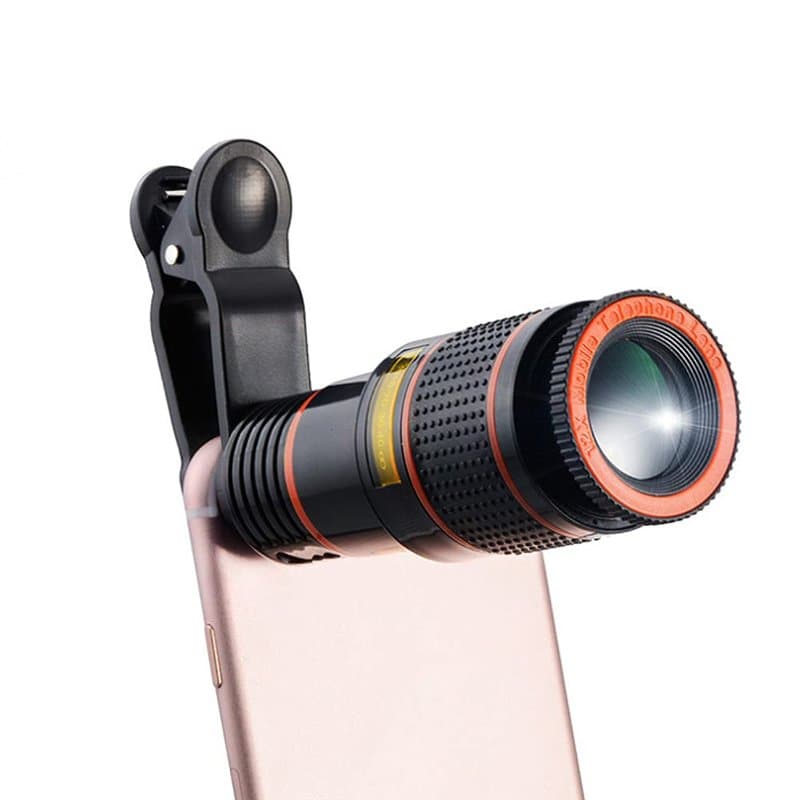 Kit de téléobjectif de téléphone Portable, Objectif de téléobjectif Universel 12X Zoom téléobjectif, Objectif de téléobjectif mo