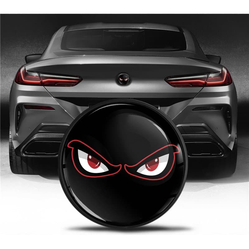 Biomar Labs Badge de Plaque de Démarrage pour Capot 74 mm Compatible avec BMW Emblème pour Coffre 51148219237 Yeux en colère EZ