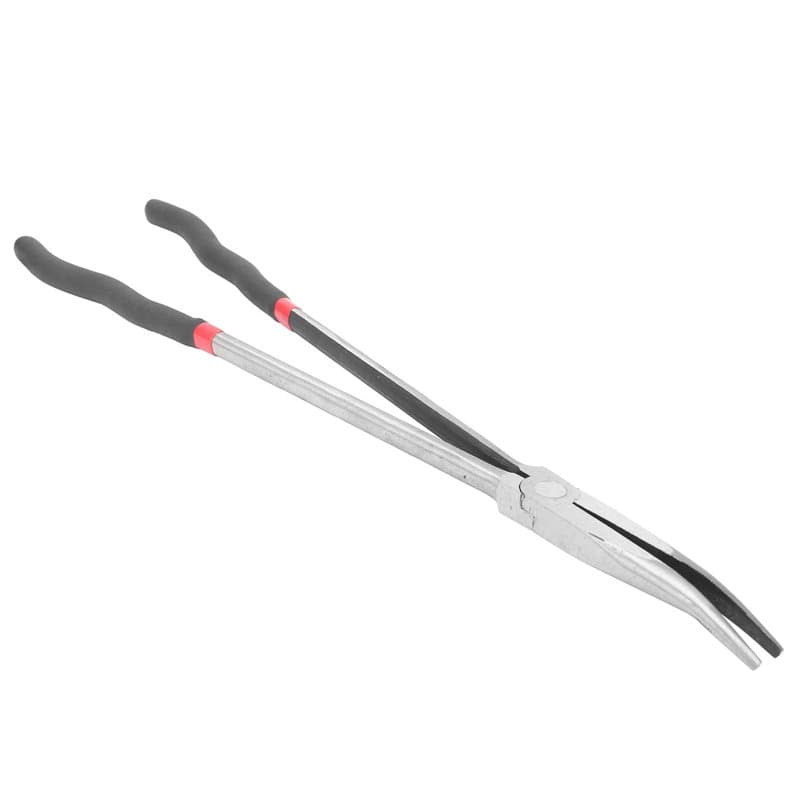 Pince à bec effilé longue portée, pince à bec incurvé à 25 ° pour la réparation de voiture, la fabrication de bijoux ou la répar