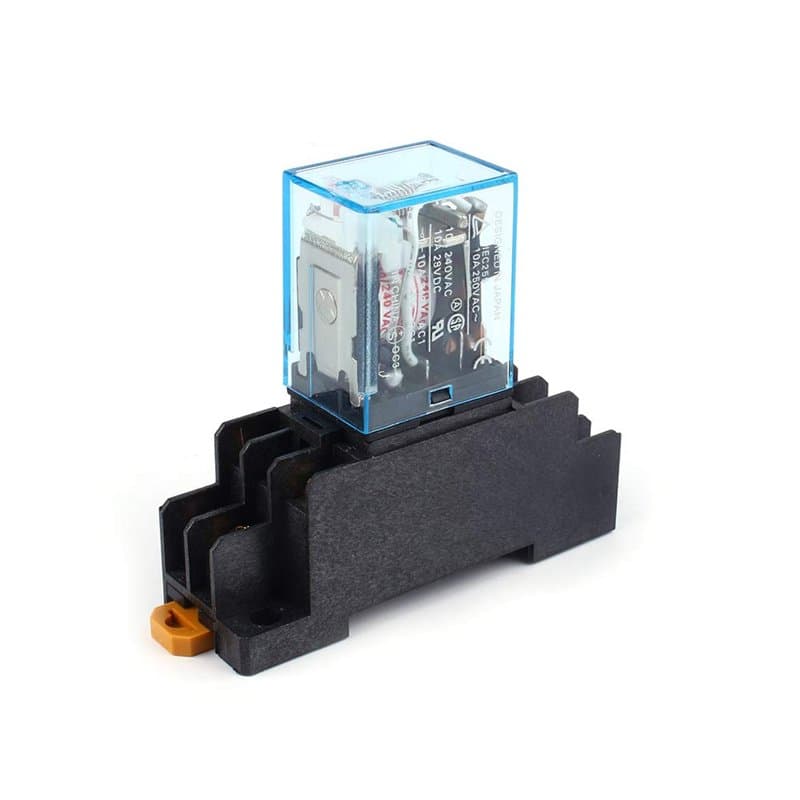 Relais de Puissance de Bobine avec Socle de Prise AC 220V 10A DPDT LY2NJ HH62P HHC68A-2Z, pour télécommande, Communication, syst