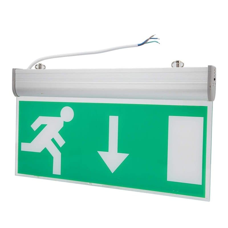 Panneau d'éclairage de Sortie, Panneau d'éclairage de Sortie de Secours à LED en Acrylique, indicateur d'évacuation de sécurité,