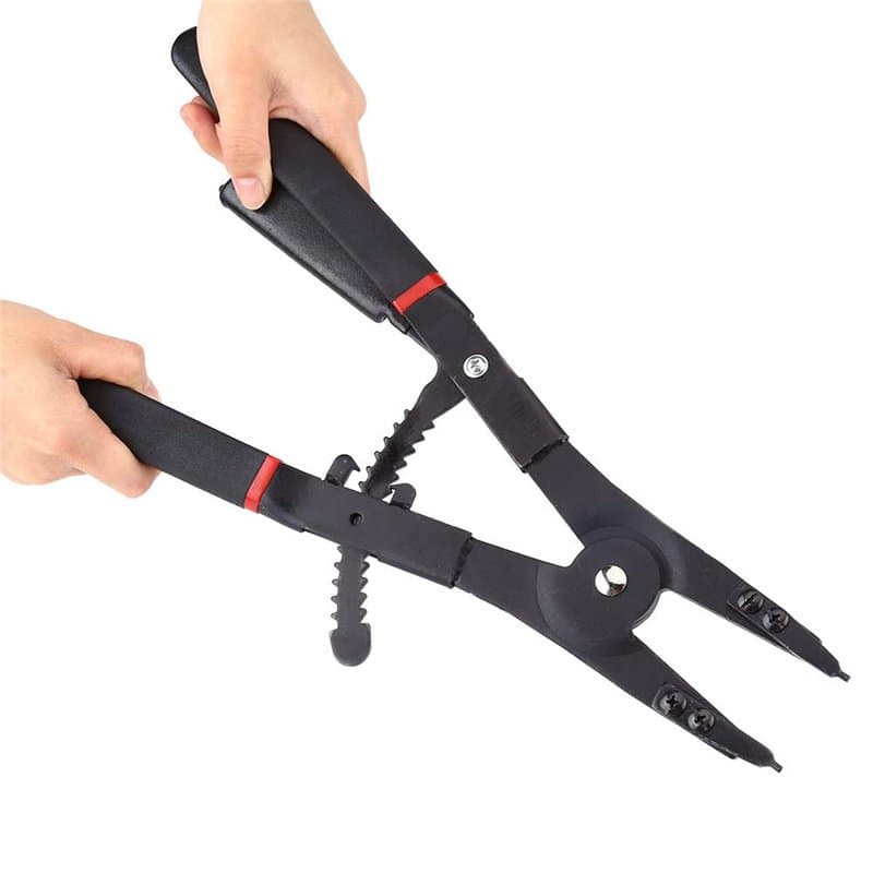 Pince à circlips 2 pièces, pince à circlips interne / externe de 16 pouces Pince à anneau élastique avec prise de précision et j