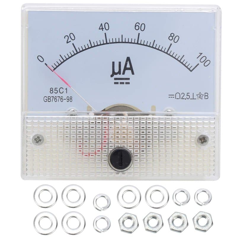 Voltmètre Analogique, 85C1 DC 0 ~ 100UA Type de Pointeur Ampèremètre Analogique, Courant Panneau Mètre Avec Structure Simple