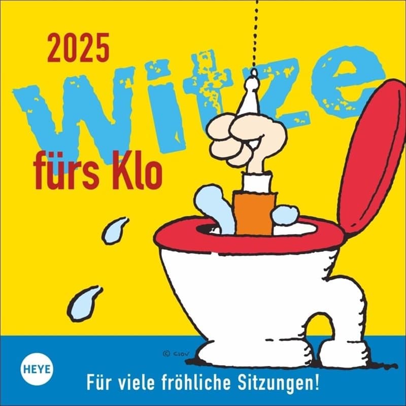 Calendrier mural humoristique 2025 avec 53 pages de blagues et de dictons pour les toilettes. Calendrier amusant à suspendre et