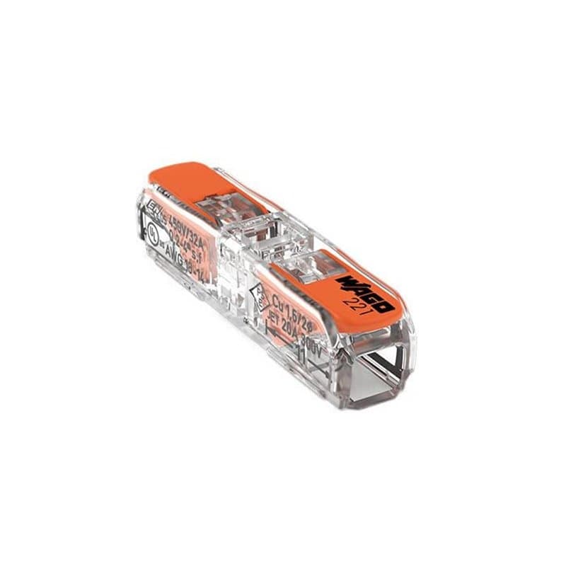 Wago - 221-2411 - Connecteur de passage, avec levier, pour tous les types de conducteurs, maximum 4 mm² - 10 pièces