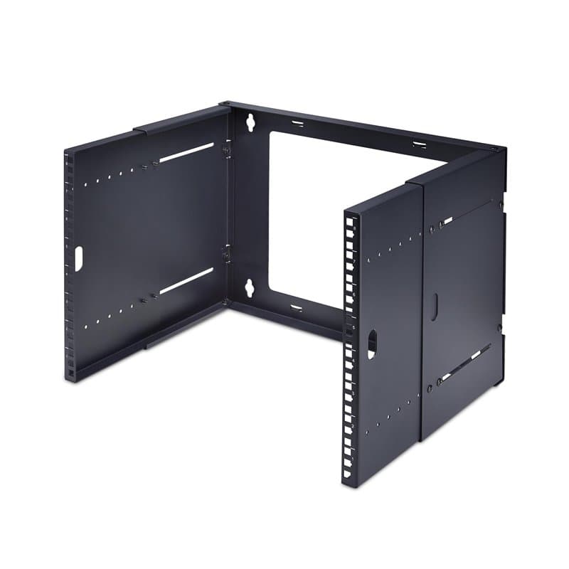 StarTech.com Rack Mural 2 Montants 6U, Profondeur Réglable Jusqu'à 40cm, Support pour Serveur/Équipement Réseau 19", Châssis Ouv