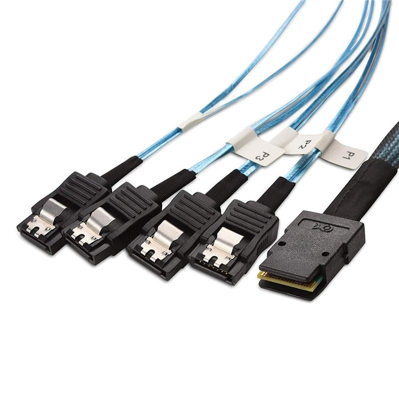 Cable Matters Câble interne Mini SAS vers SATA 1m (Cable Mini SAS vers SATA, SFF-8087 vers SATA Forward Breakout)