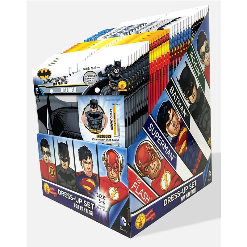 DC - Justice League Action Rubies Super Heroes Display Wb Party Time Lot de 36 pièces, taille unique (33687), couleur/modèle ass
