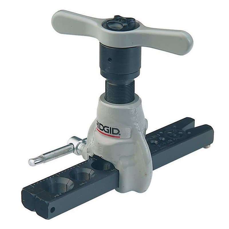 RIDGID 83037 Appareil à collet à cliquet et evasements SAE à 45° 458R pour tubes de 3 à 20 mm, évaseur à cliquet de précision