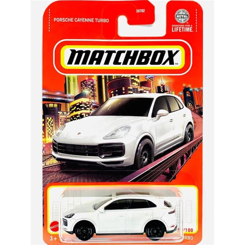 Matchbox Porsche Cayenne Turbo Véhicule moulé sous pression à l'échelle 1:64, blanc, 27/100
