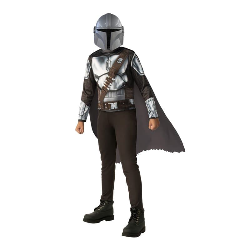 RUBIES - STAR WARS Officiel - Costume Le Mandalorien - Taille 5-6 Ans - Déguisement Classique Enfant avec Combinaison, Cape et M