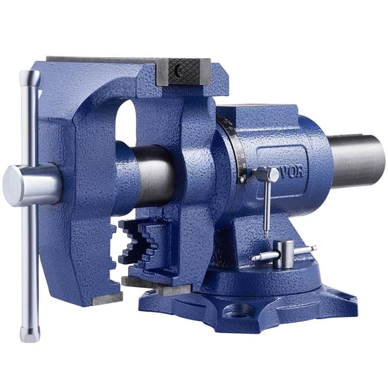 VEVOR Étau Établi Polyvalent Largeur Mâchoire 165 mm, Étau Atelier Fonte Ductile, Ouverture Max de Mâchoire 125 mm, avec Enclume