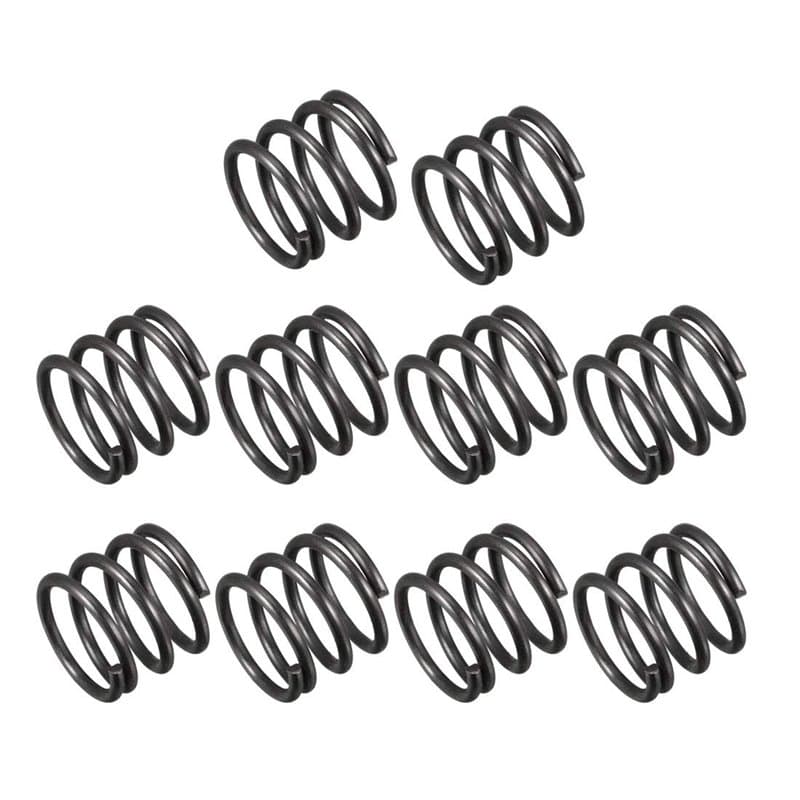 sourcing map Ressort de Compression 1.2mm Fil Diamètre, 12mm OD, 10mm Libre Longueur Ressort Acier Extension Ressort Noir 10Pcs