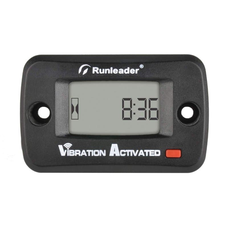 Runleader Compteur horaire numérique sans fil, vibrations activées, rappel de maintenance, minuterie de travail réinitialisable,
