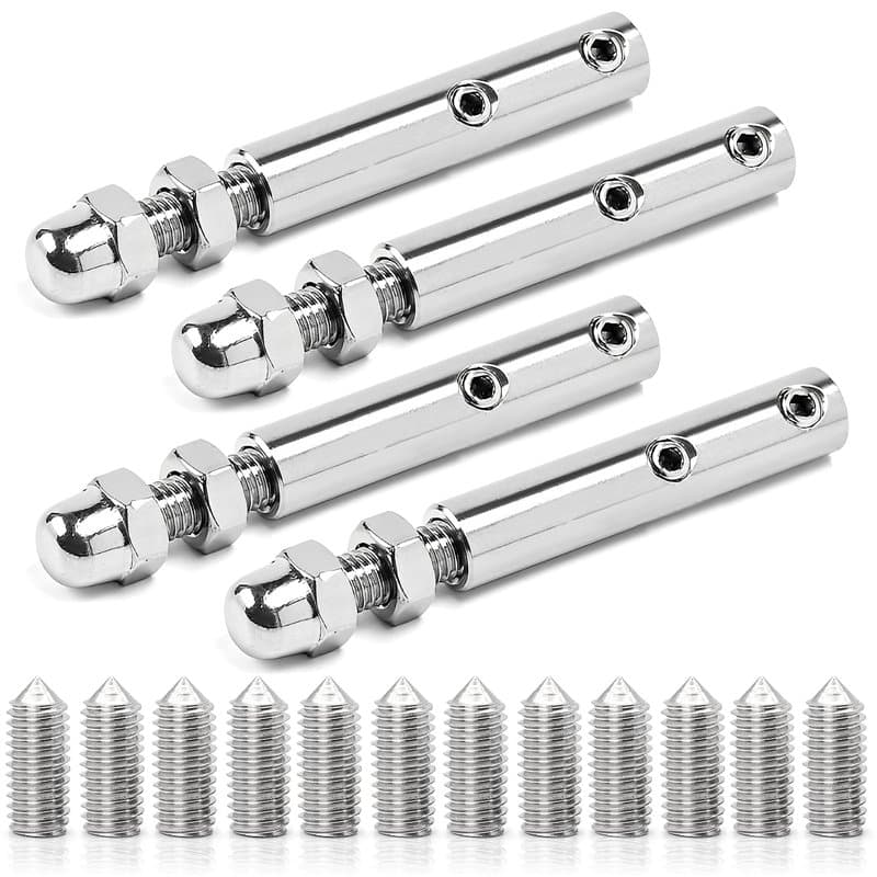 4 Pièces Tendeur Cable Inox, Tendeur Cable pour Câble Métallique de 6 mm à 4 mm Tendeur de Cable avec vis Sans Tête Terminal de