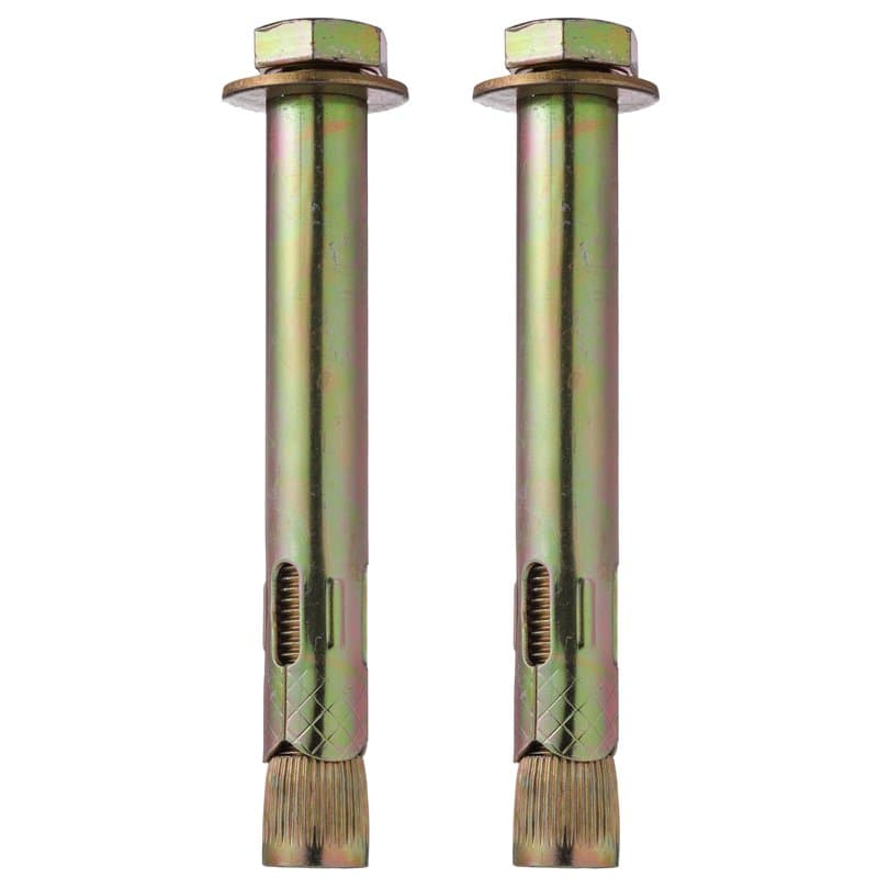 YoiYee Lot de 2 boulons d'expansion M16 – Ancrages robustes pour béton et maçonnerie – Longueur 160 mm – Acier zingué – Installa