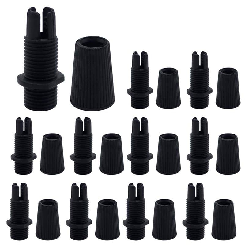 SRunDe 20pcs M10 Pendentif Anti-traction Connecteurs En Plastique Noir Cordon Grip Câble De Verrouillage Fil Pinces Réglables Pl