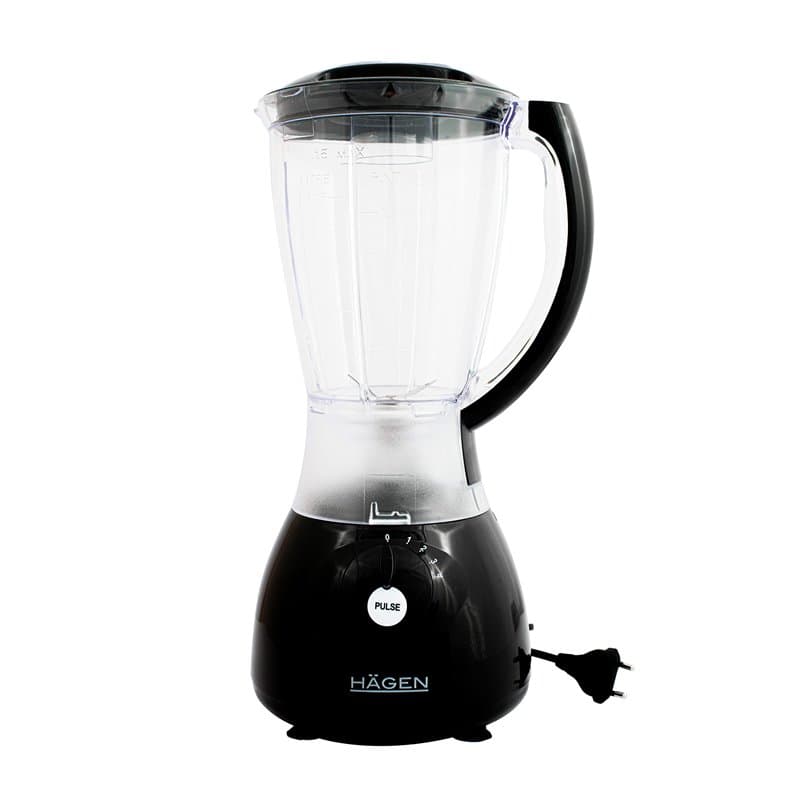 HAGEN, Blender et Moulins à Café 2en1 à 4 Vitesses et Fonction Pulse, Robot Culinaire Multifonctions, bol en plastique de capaci