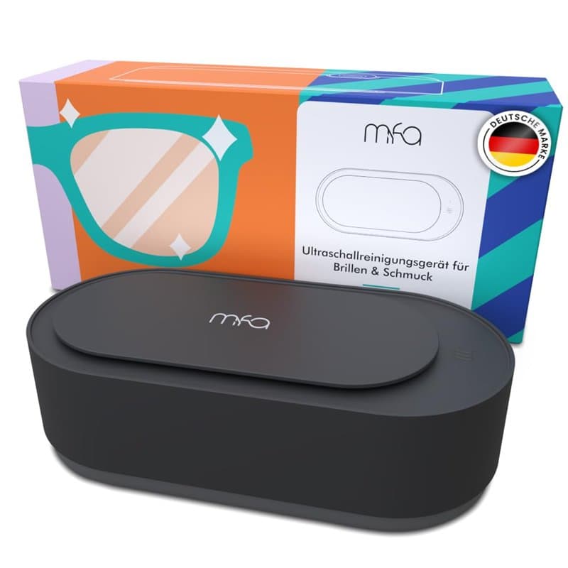 mfa® | Appareil de nettoyage par ultrasons pour lunettes de vue, bijoux en argent (bain d'argent) | Bac à ultrason pour verres,