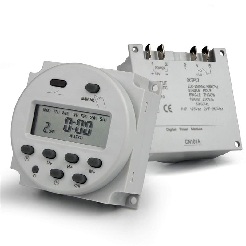 Taikuwu Nouveaux LCD numerique Controle Puissance minuterie Programmable DC 12V 16 a Temps Relais commutateur, SPST