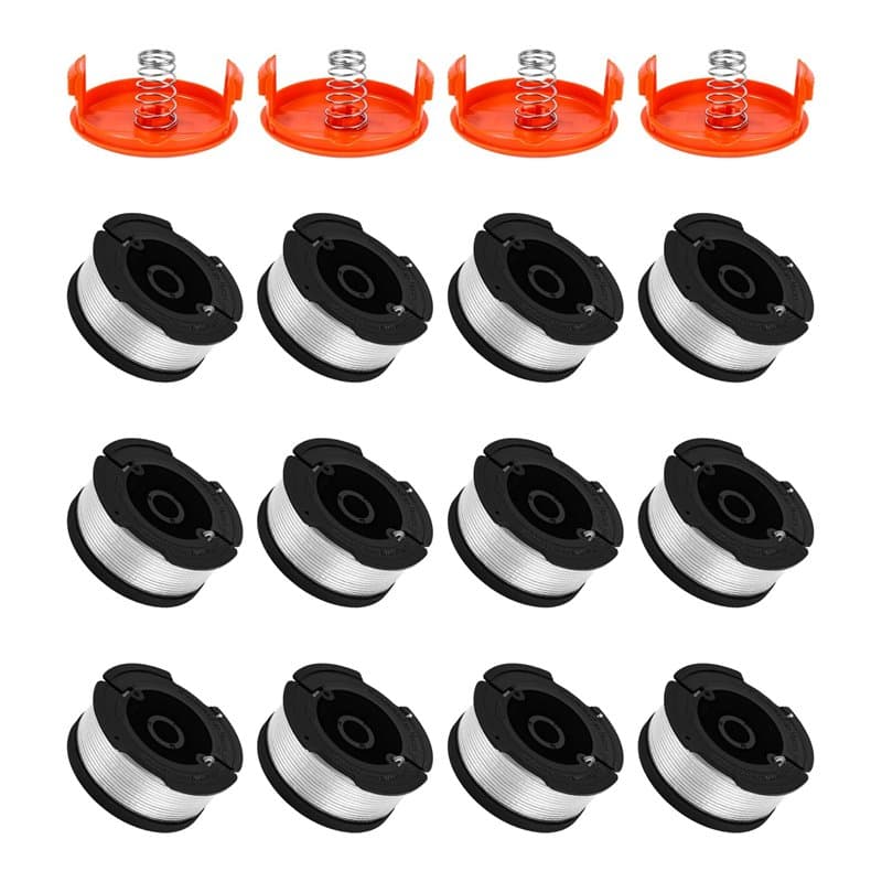 FAOKZE 12 Pack Bobine Fil Coupe Bordure Compatible avec Black et Decker Coupe Bordures, A6481 A6485 1.65mm,9m Bobine de Fil Debr