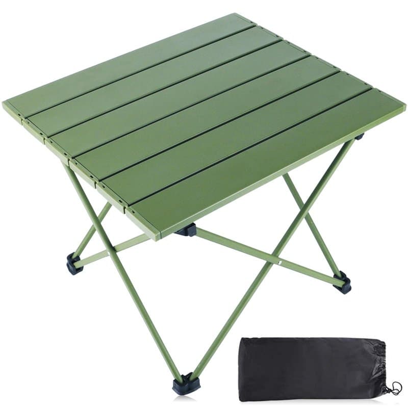 Frasheng Table Exterieur, Pliante ultralégère compacte, Portable, en Aluminium, avec Sac de Transport pou Camping, Barbecue,Plag
