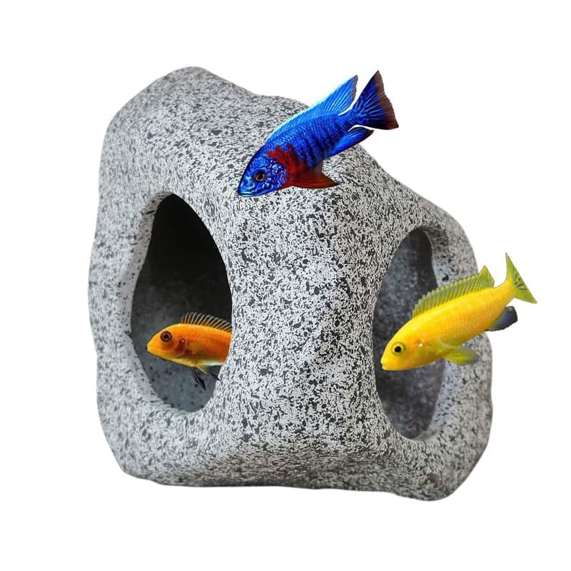 SpringSmart Cachette d'aquarium pour animaux de compagnie aquatiques pour se reproduire, jouer et se reposer, ornements en céram