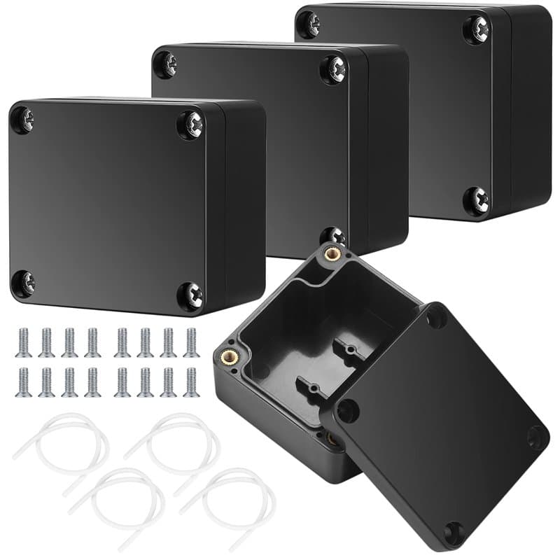 Fulushouxi 4 Pièces Boite de Derivation, Boîte de Jonction Electronique Extérieur Etanche IP65, Boîte de Connexion de Câblage Co