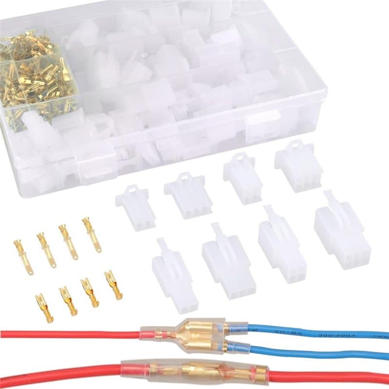 CAREDGO 380 PCS Connecteur Électrique Moto 2 3 4 6 Broches,Connecteurs de Fil Électrique Automobile Broche Electrique Voiture 2.