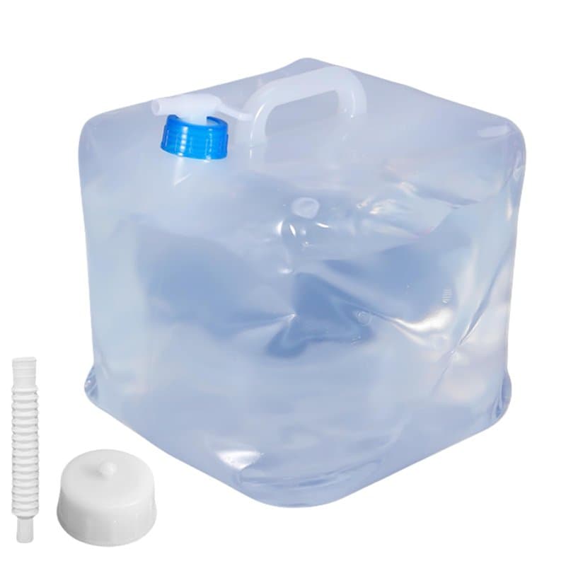 Bidon d'eau pliable 15 litres : Réservoir d'eau pliable LEKEFETO sans BPA, récipient stockage d'eau, bouteille d'eau avec robine