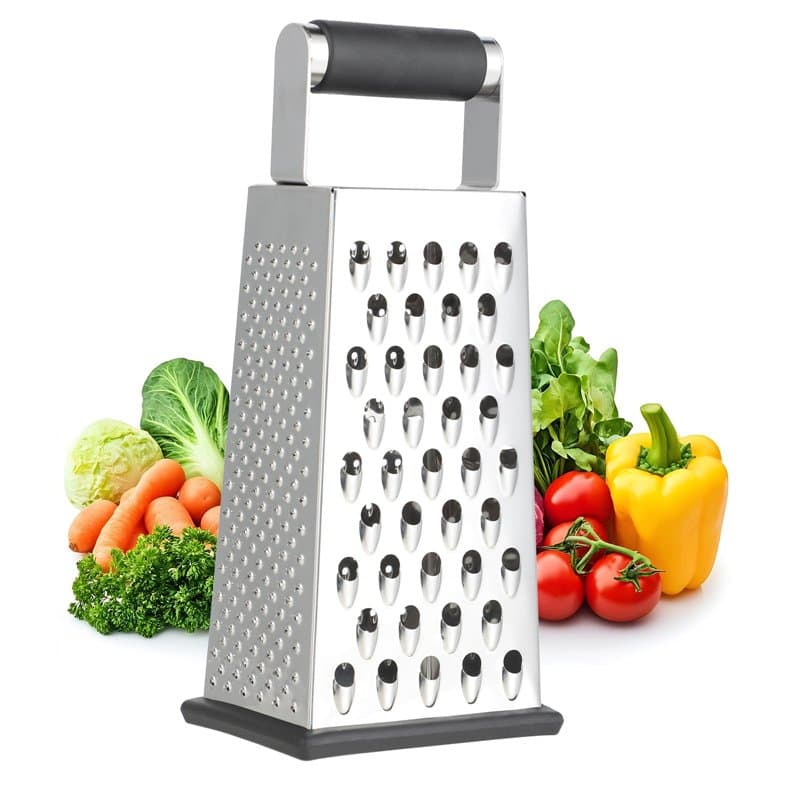 Rapeuse legume en Acier Inoxydable, Rapeuse Fromage 4 Côtés, Rapeuse Multifonction pour Légumes, Pommes de Terre et Fromage - Us
