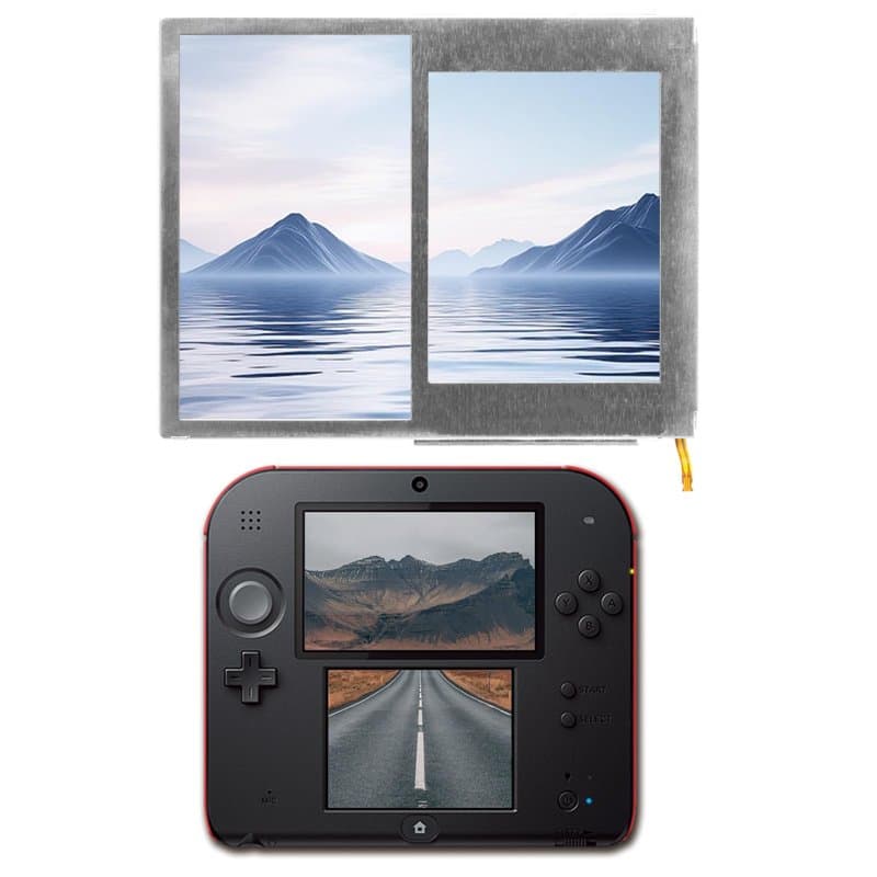 2DS LCD Écran Remplacement 2 DS Écran 2DS 2 DS LCD Display avec Outils Réparation (Supérieur Écran, pas Tactile Écran)