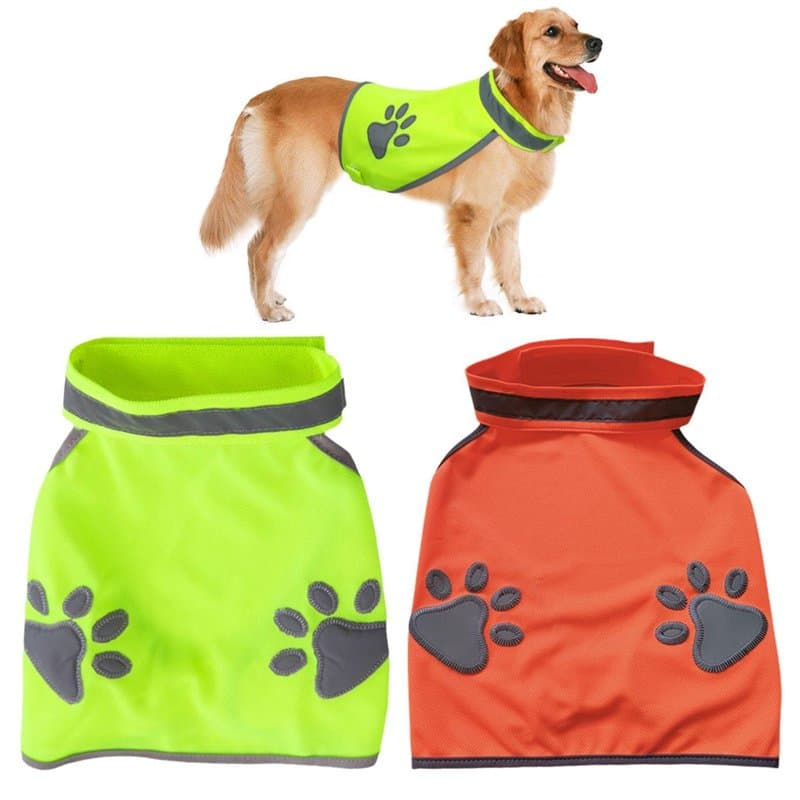 HDGSAFD Vêtements Réfléchissants pour Chiens 2 Pièces, Gilet De Sécurité De Voyage pour Animaux De Compagnie, Gilet Respirant Et