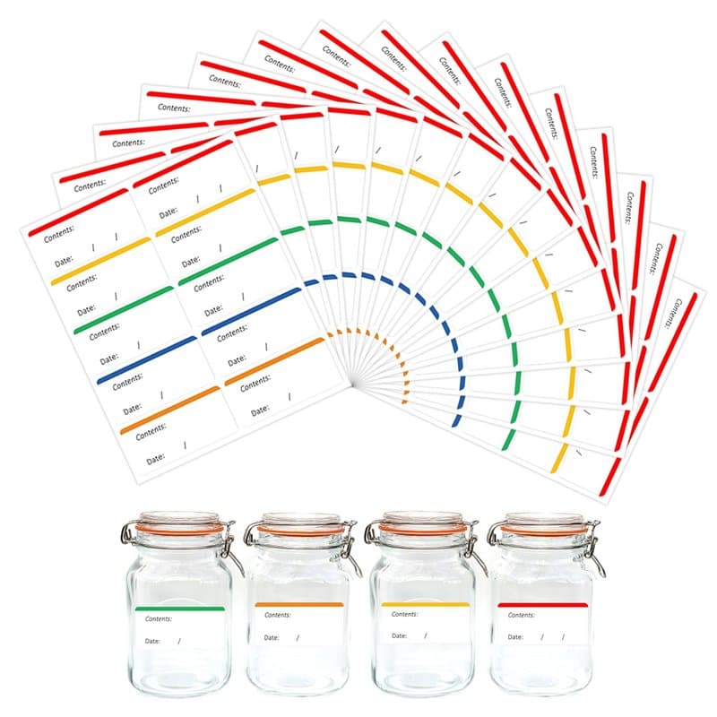 MAXQUU Lot de 150 étiquettes adhésives faciles à décoller pour réfrigérateur, épices, étiquettes alimentaires, pour articles de