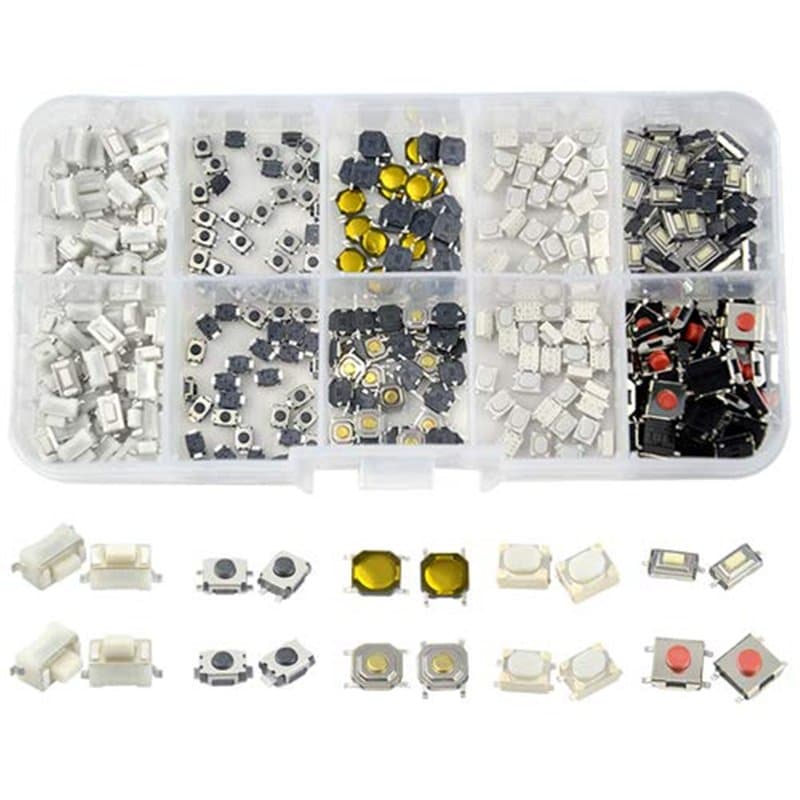 WMYCONGCONG Kit d'assortiment de 300 boutons poussoirs tactiles micro-momentanés pour télécommande de voiture