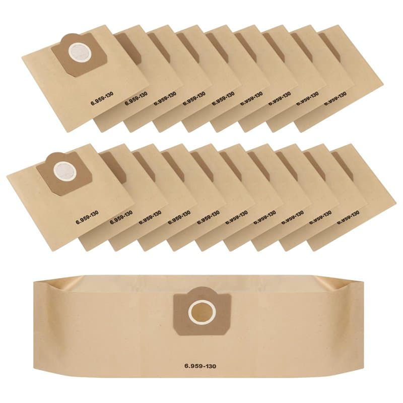 Lot de 20 Sacs Aspirateur Pour 6.959-130.0 WD3,Sac WD3,pour 6.959-130.0 WD3/WD3P/MV3/A2204/A2204/A2534/SE 4001/SE 4002,Sac à Pou