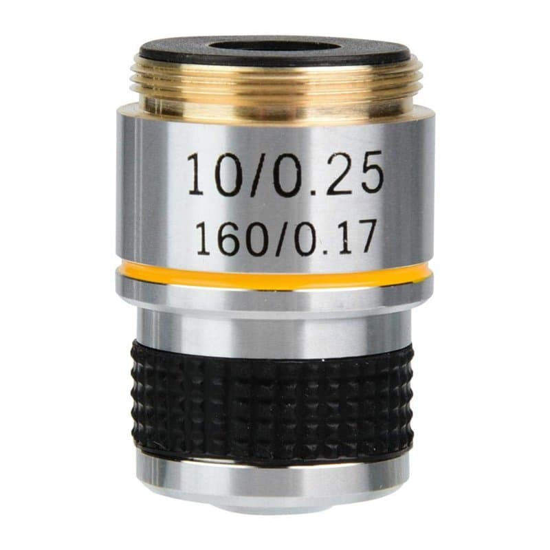 Objectifs Achromatiques, 10X 185 Objectif Achromatique pour Microscope Biologique 160/0.17, Lentilles Achromatiques