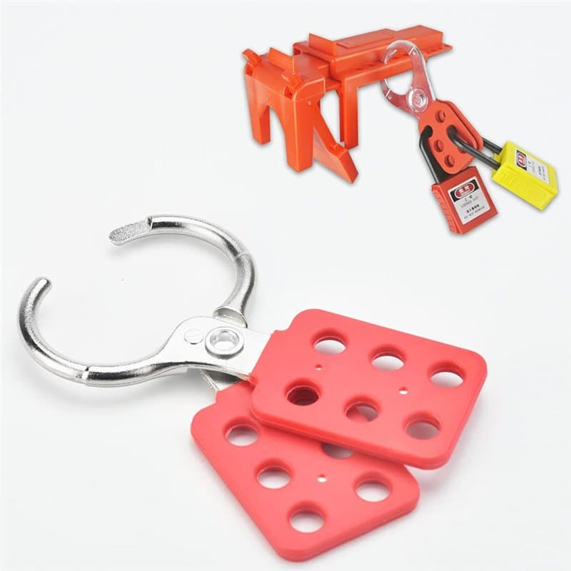 ANTHYTA Moraillon de Verrouillage à 6 Trous, Moraillon de Sécurité pour 6 Moraillon Cadenas, Crochet de Consignation en Aluminiu