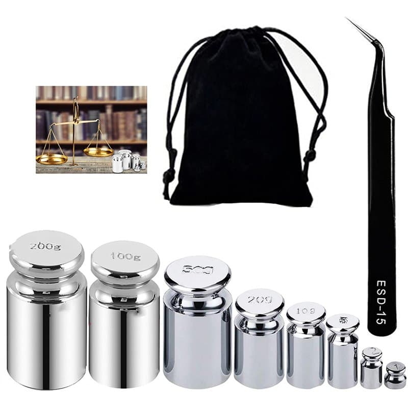 Poids d'Étalonnage,Biluer Poids de Calibrage Balance Echelle Gramme Kit Balance de Précision Balance De Cuisine 1g 2g 5g 10g 20g